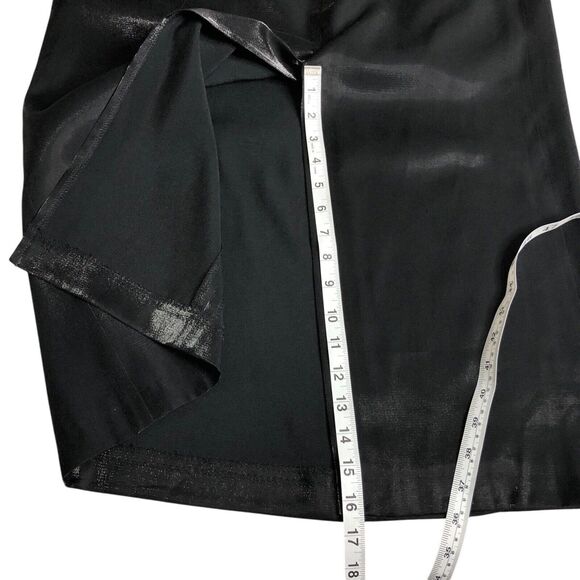 Vintage Harve Benard Skirt Womens 8 Black Shimmer Maxi Chiffon Gothic Witch 90s - Picture 16 of 16